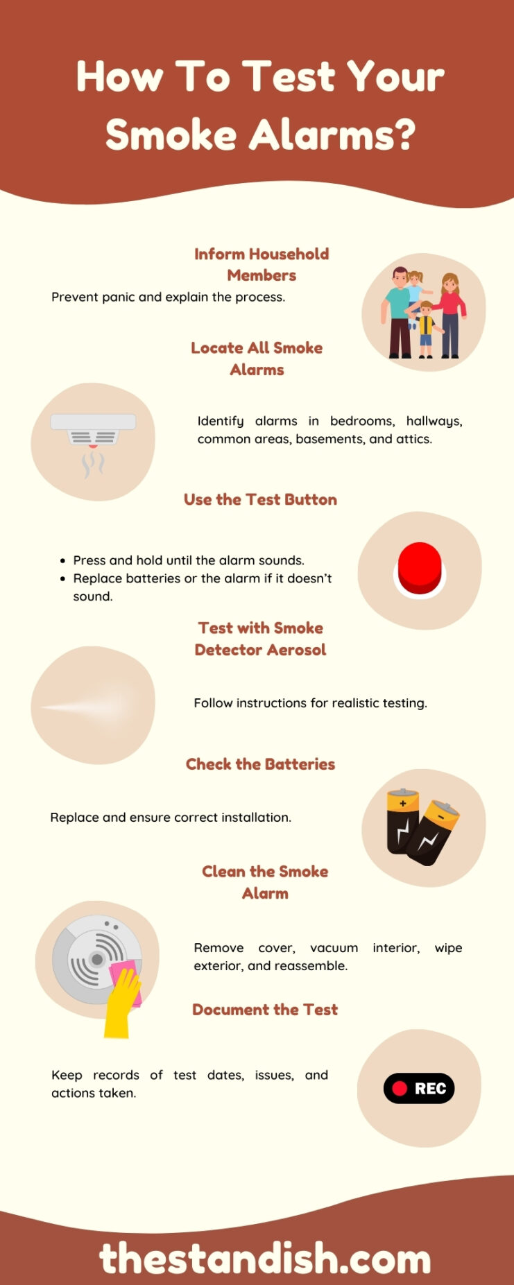 How To Test Your Smoke Alarms Infographic