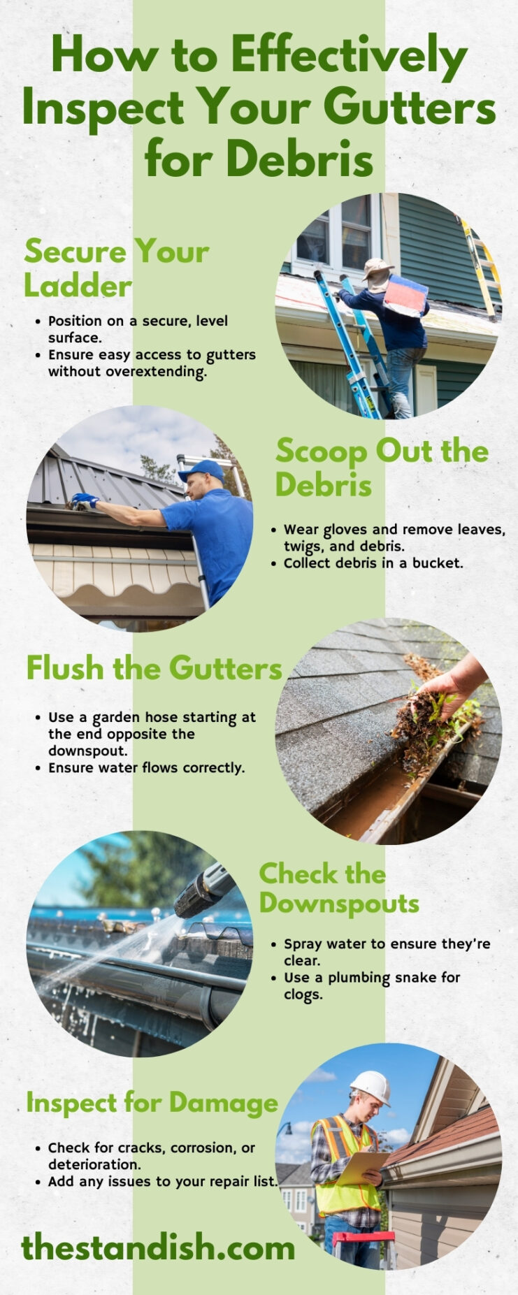 How to Effectively Inspect Your Gutters for Debris Infographic