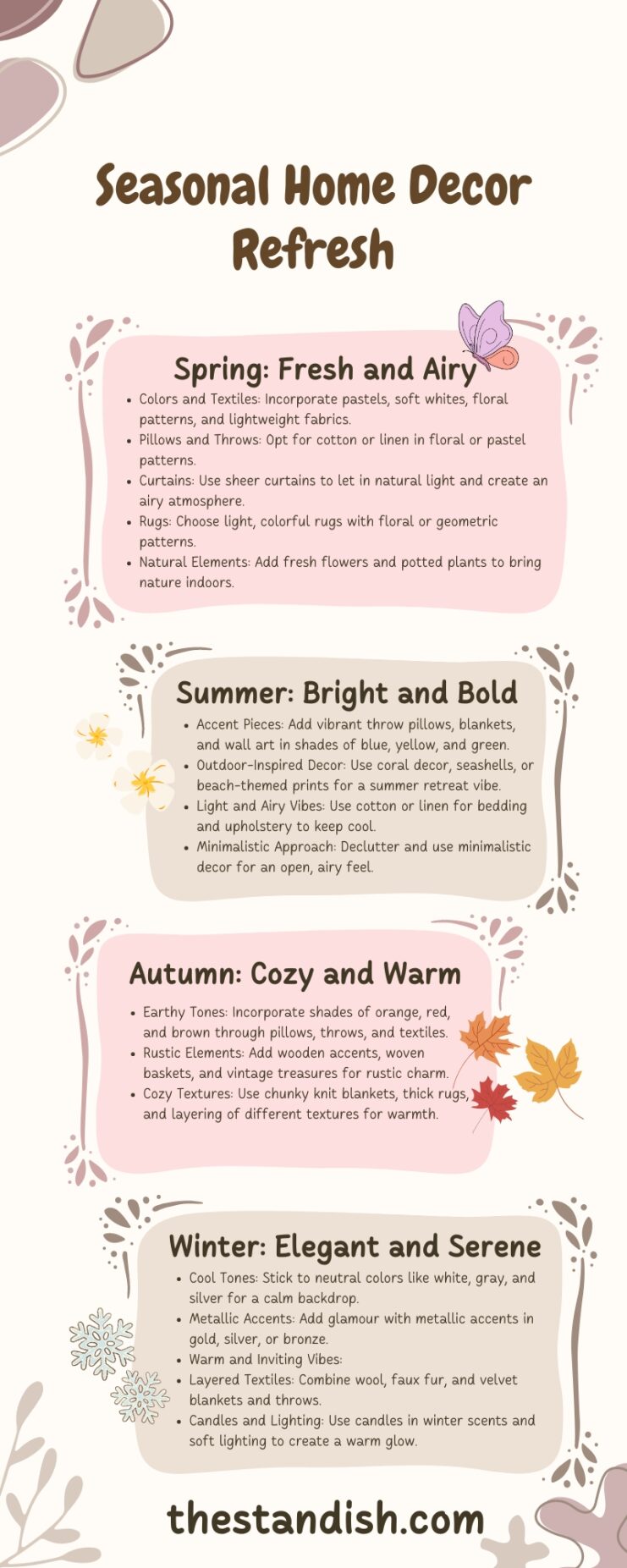 Seasonal Home Decor Refresh Infographic