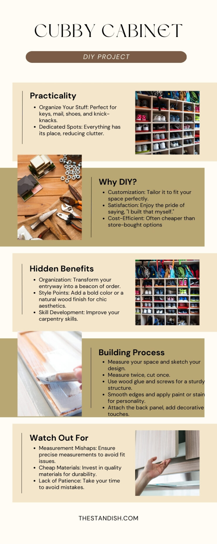 Cubby Cabinet DIY Project Infographic